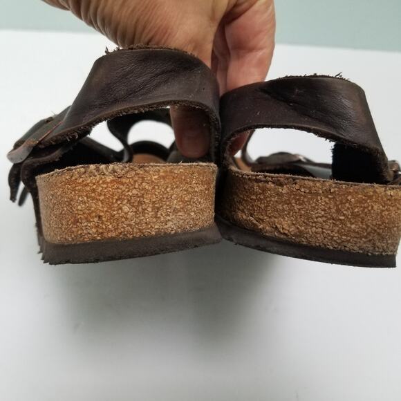 BIRKENSTOCK Milano Brown Leather Habana Ankle Strap Sandal Mens Sz EU 44 US M11 - Picture 4 of 9